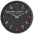 V30-333-S Plastik Duvar Saati Siyah Ø 30 cm