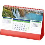 AMT-01-BK Manzara Masa Takvimi Biala - Kırmızı 20 x 14 x 7 cm