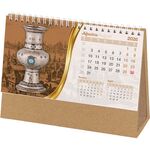 AMT-02-KRFT Osmanlı Masa Takvimi Kraft - Taslama 20 x 14 x 7 cm