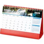AMT-04-BK Şelale Masa Takvimi Biala - Kırmızı 20 x 14 x 7 cm