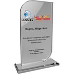 EKT-290 Kristal Plaket Şeffaf 12 x 21 cm
