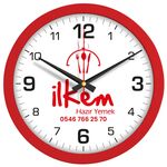 V30-333-K Plastik Duvar Saati Kırmızı Ø 30 cm