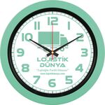V30-346-MYSL Plastik Duvar Saati Mint Yeşili Ø 40 cm