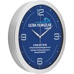 V30-575-G Metalize Duvar Saati Gümüş Ø 30 cm