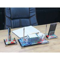 KM-300 3lü Kristal Masa Seti  16 x 30 cm