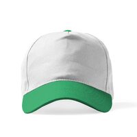 0501 İthal Polyester Şapka Beyaz - Yeşil 