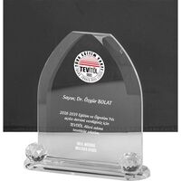 EKT-209 Kristal Plaket  18,5 x 18,5 cm