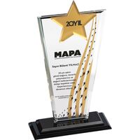 EKT-225 Kristal Plaket  12 x 30 cm