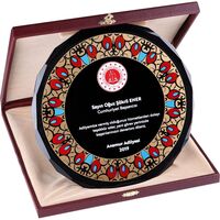 EKT-300 Kutulu Kristal Plaket  25 x 25 cm