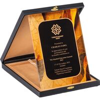 EKT-470 Kutulu Kristal Plaket  18 x 24 cm