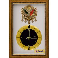 PN-90 Saatli Duvar Tablosu Altın 50 x 75 cm
