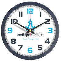V30-333-L Plastik Duvar Saati Lacivert Ø 30 cm