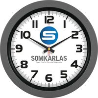 V30-346-FM Plastik Duvar Saati Füme Ø 40 cm