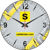 V30-528-B Bombe Cam Duvar Saati  Ø 35 cm