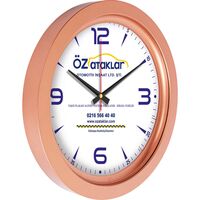 V30-741-B Metalize Duvar Saati Bronz Ø 40 cm