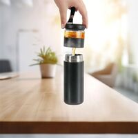 3760 Demlikli Termos Siyah 450 ml