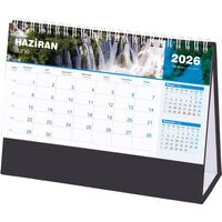 AMT-04-TS Şelale Masa Takvimi Taslama - Siyah 20 x 14 x 7 cm