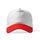 0501 İthal Polyester Şapka Kırmızı - Beyaz 