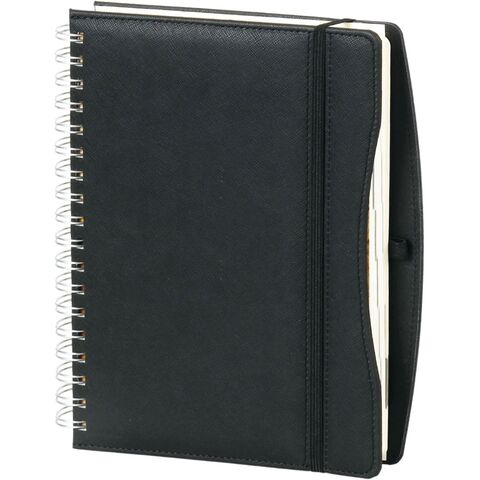 Moda Spiralli Günlük Ajanda Siyah 17 x 24 cm