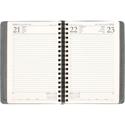 Şekerpınar Gizli Spiralli Günlük Ajanda Yeşil 17,5 x 24 cm