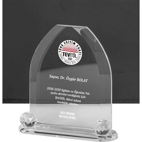 EKT-209 Kristal Plaket  18,5 x 18,5 cm