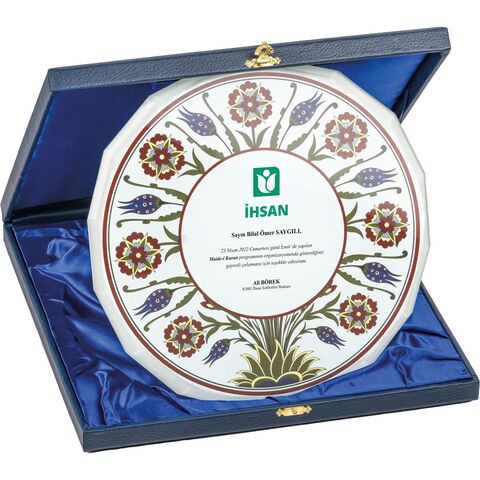 EKT-460 Kutulu Kristal Plaket  25 x 25 cm