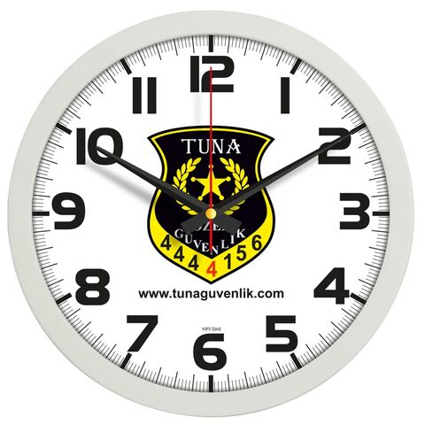 V30-334-G Plastik Duvar Saati Gri Ø 35 cm