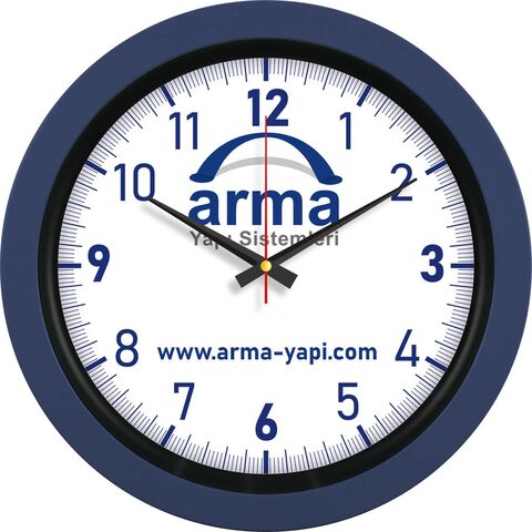 V30-346-L Plastik Duvar Saati Lacivert Ø 40 cm