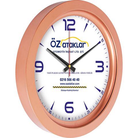 V30-741-B Metalize Duvar Saati Bronz Ø 40 cm