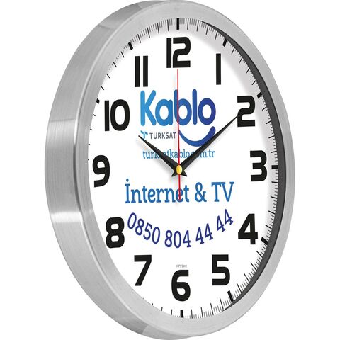 V30-965-B Alüminyum Duvar Saati  Ø 30 cm