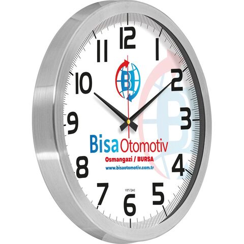 V30-970-B Alüminyum Duvar Saati  Ø 40 cm
