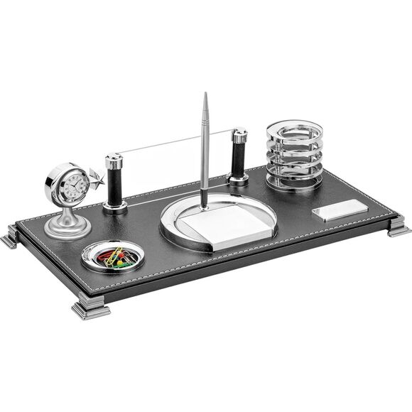 0071 Deri Masa Seti Siyah 20 x 40 cm